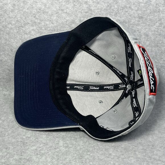 Titleist Pro V1 FJ Foot Joy A-Flex Golf Hat Size S-M Fit Stretch Cap Gray Navy - Picture 9 of 12
